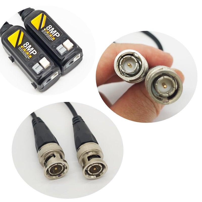 Douzime 10 Pairs 8MP/4K HD BNC Video Balun Transceiver for AHD/TVI/CVI/CVBS Cameras Transmit 720P/960P/1080P/3MP/5MP/8MP via UTP RJ45 Cable for CCTV Security Systems - Image 4